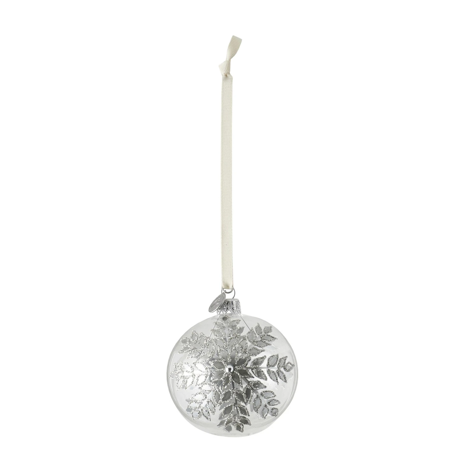 Boule De Noël Cadelia Fleur De Glace Ø8 Cm 1 Boule De Noël Cadelia Fleur De Glace Ø8 Cm