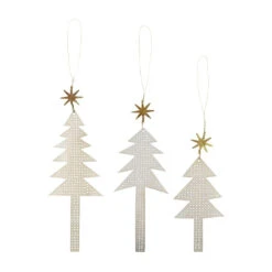 House Doctor Décoration De Noël Perforée Tree With Star Lot De 3