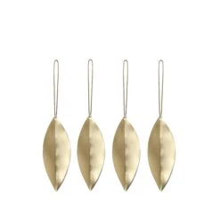 Ferm LIVING Ornements D'arbre De Noël Leaf Brass
